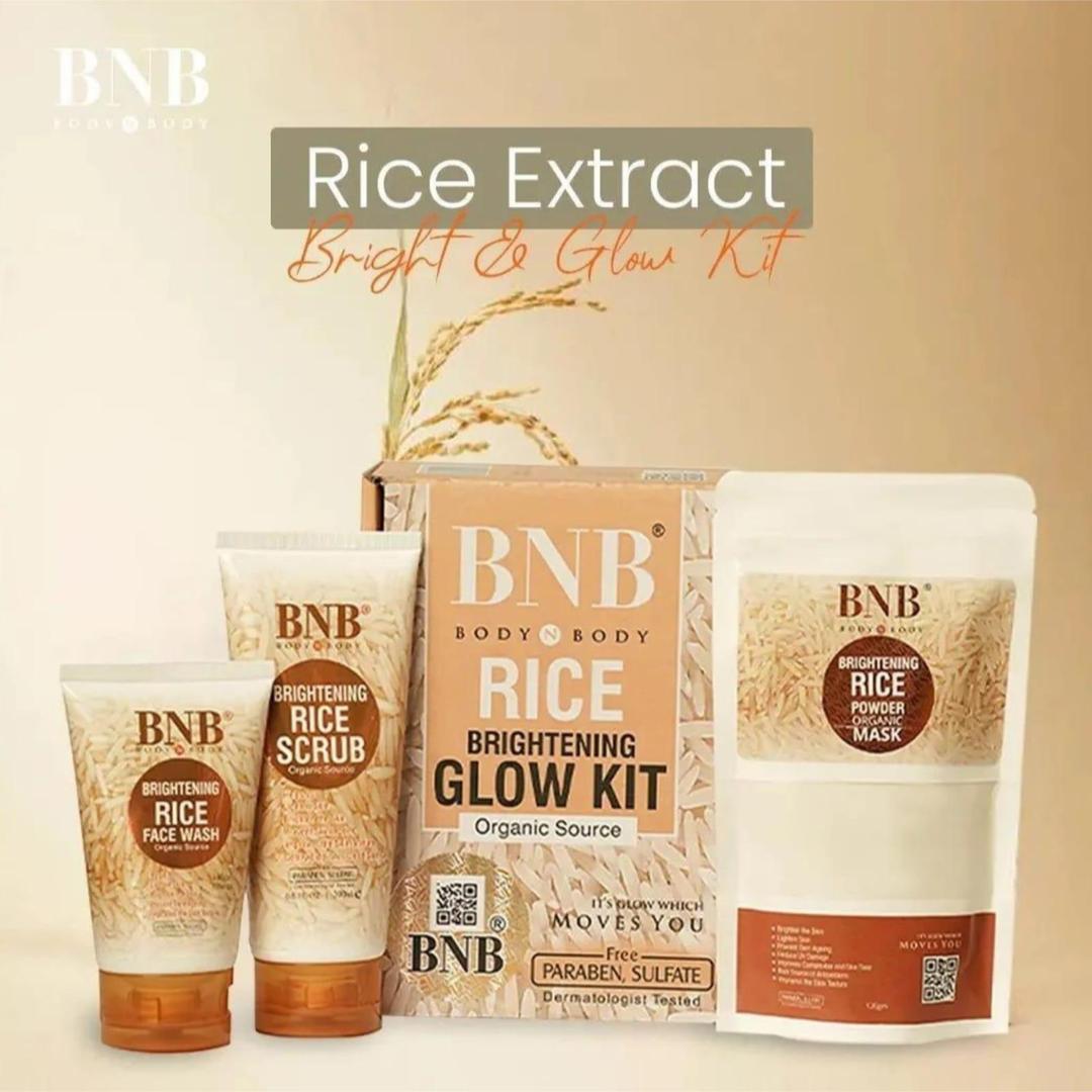 Brighteninig Rice Facial Kit Exfoliate Hydrate and illuminate Your skin