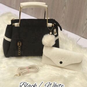 Girl's Rexine plain  hand bag set