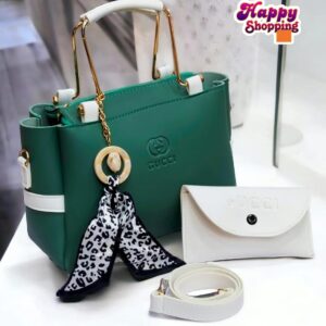 Girl's Rexine plain hand beg set