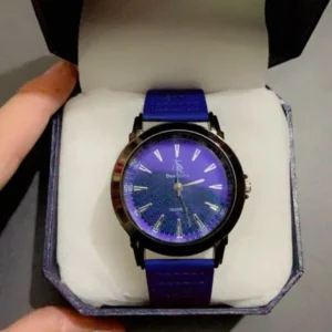 Men's stainless steel watch comfort fit strap